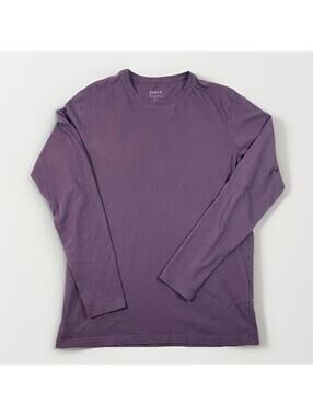 Pact Men's Organic Cotton Softspun Long Sleeve Purple T-Shirt S Small Stretch